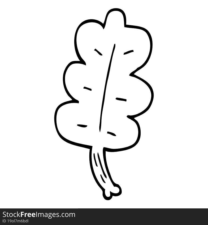 Line Drawing Cartoon Leaf