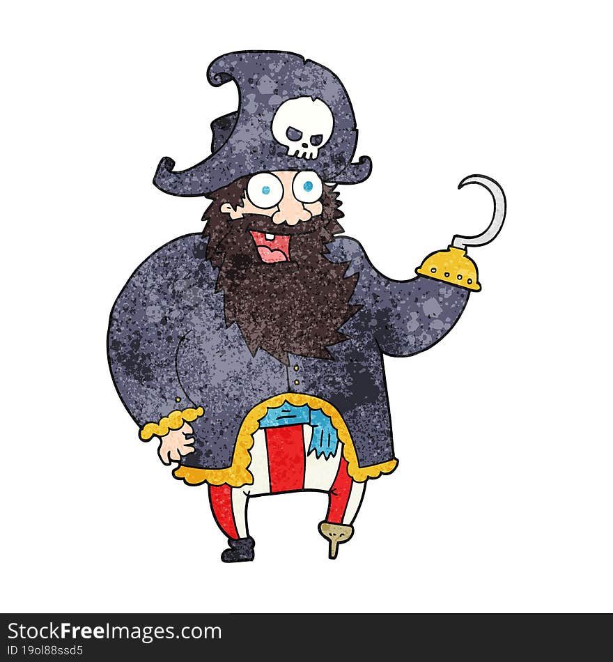 textured cartoon pirate captain