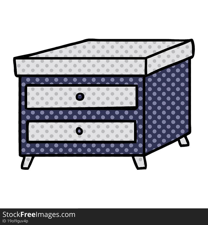 Cartoon Doodle Of A Bedside Table