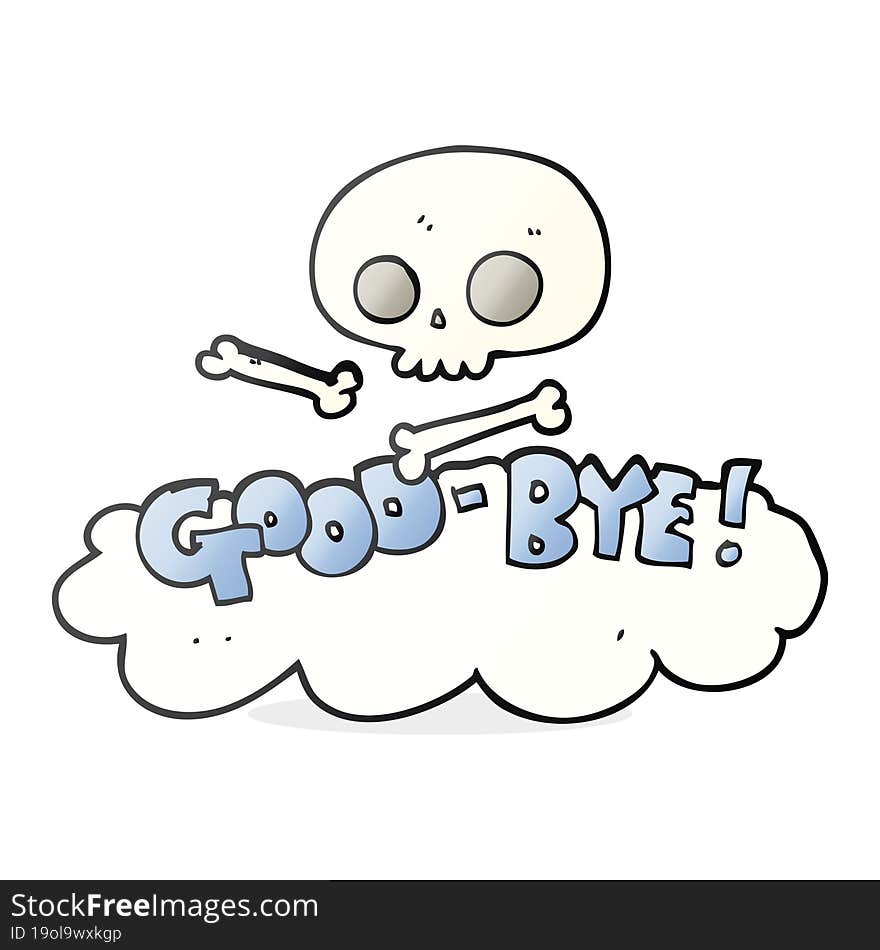 cartoon good-bye symbol