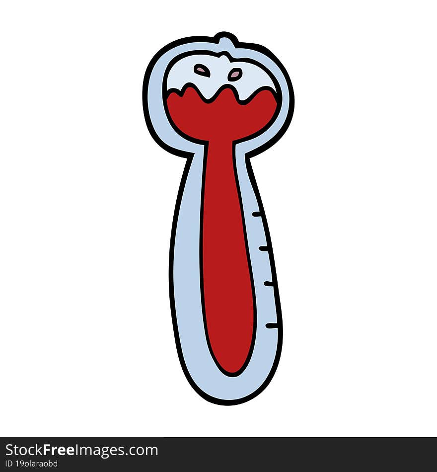 cartoon doodle thermometer