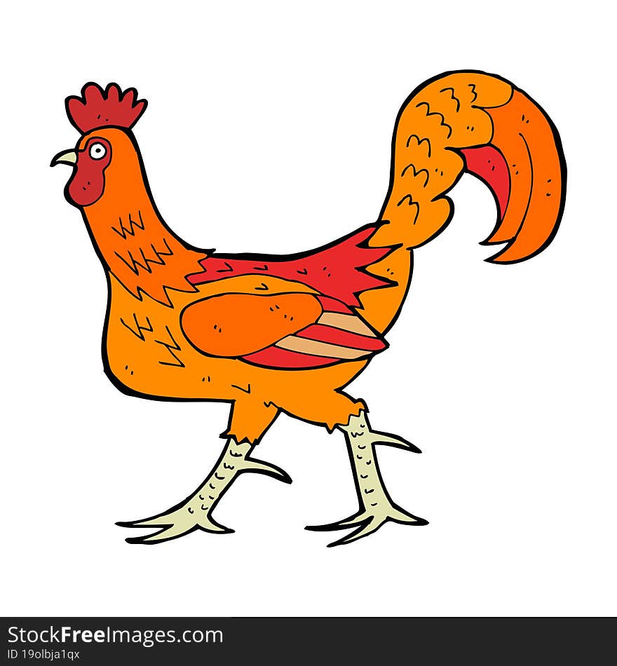 cartoon cockerel