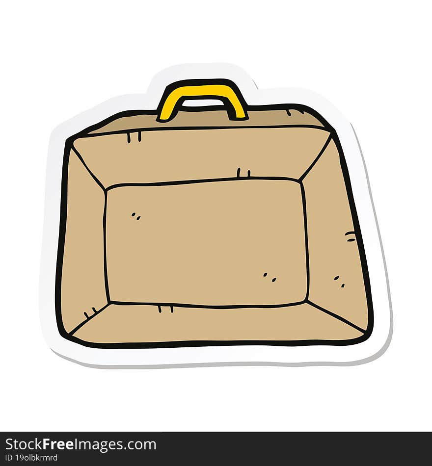 Sticker Of A Cartoon Budget Briefcase