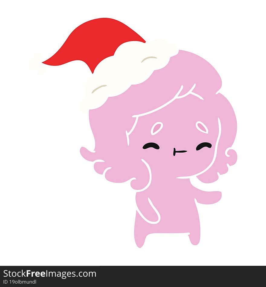 hand drawn christmas cartoon of kawaii ghost