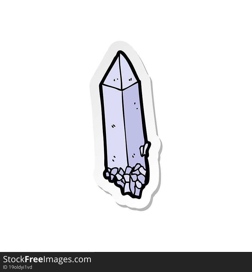 sticker of a cartoon cartoon crystal