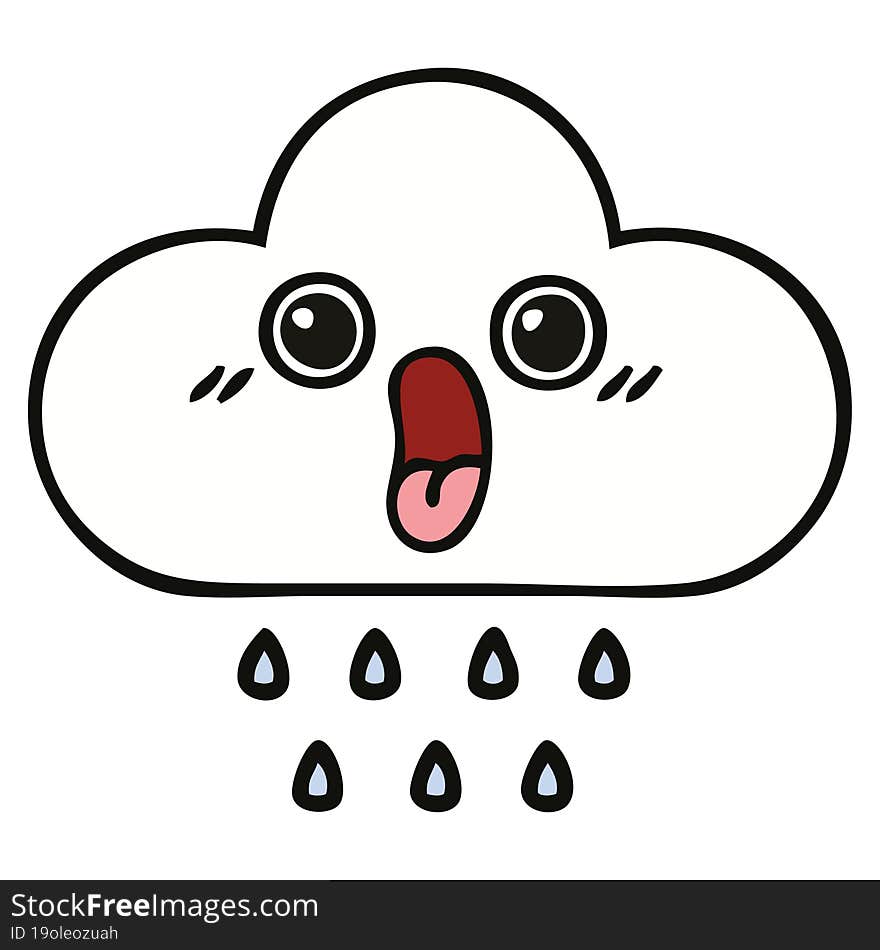 cute cartoon rain cloud