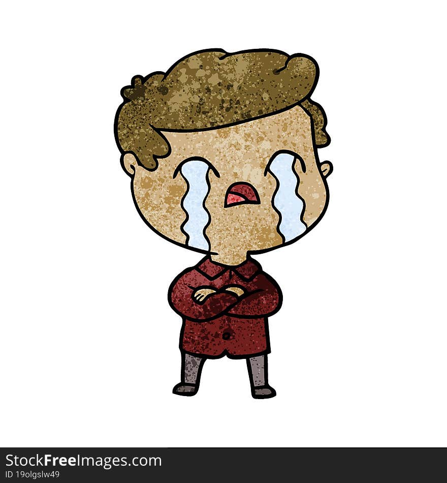 cartoon man crying. cartoon man crying