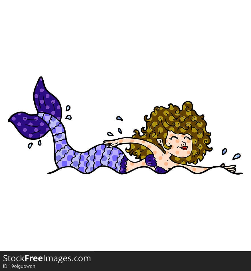 cartoon mermaid. cartoon mermaid