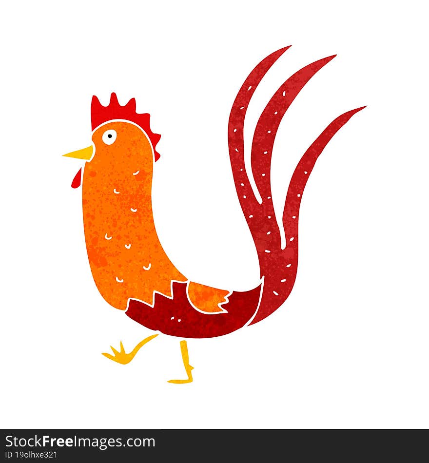 cartoon cockerel