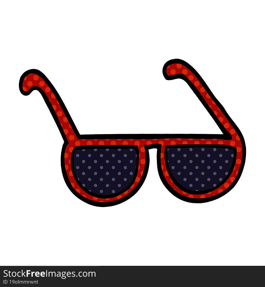 cartoon doodle sunglasses