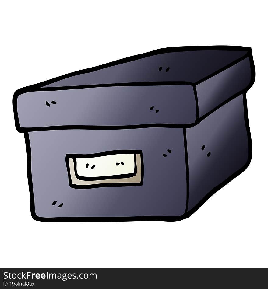 vector gradient illustration cartoon old filing box