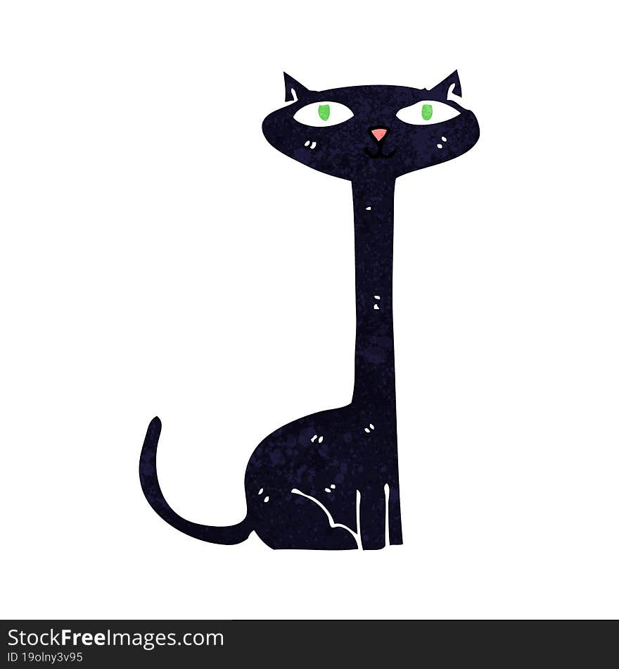 cartoon black cat