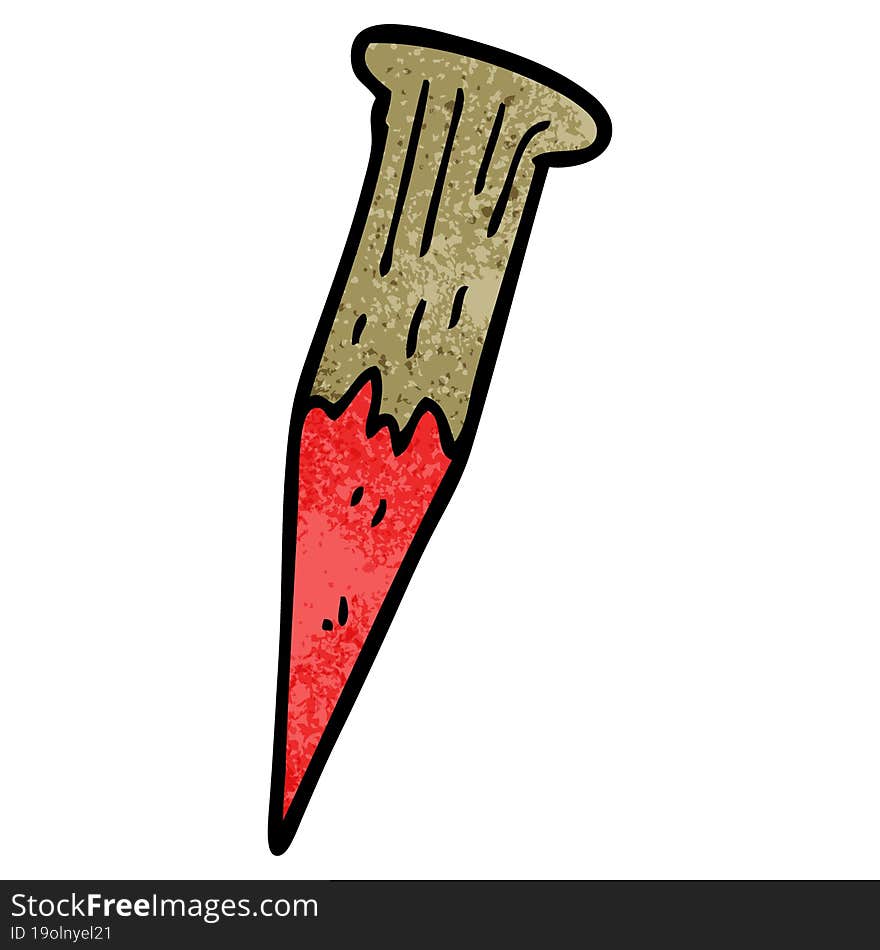 cartoon doodle bloody vampire stake