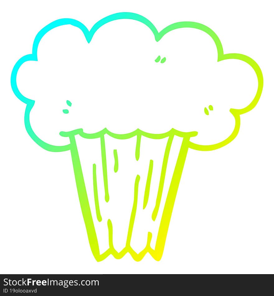 cold gradient line drawing cartoon carrot cake