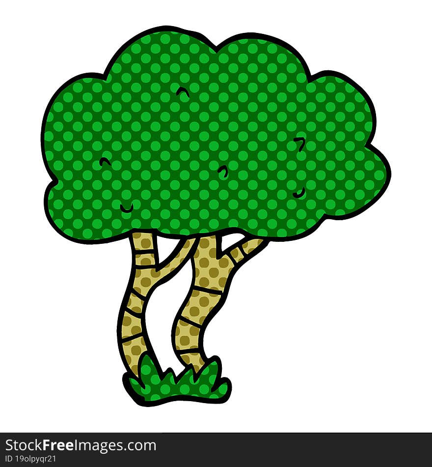 Cartoon Doodle Tree