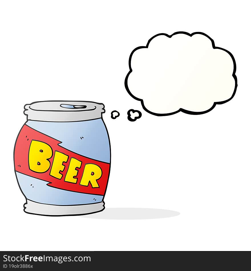 thought bubble cartoon beer can