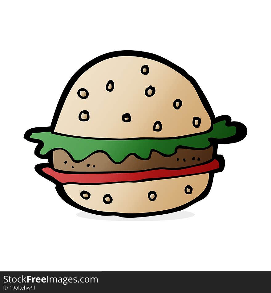 cartoon hamburger