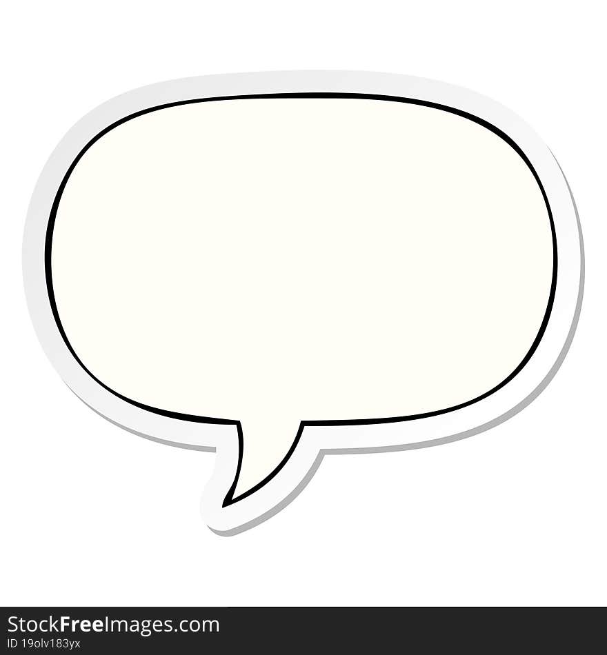 cartoon speech bubble sticker with speech bubble sticker