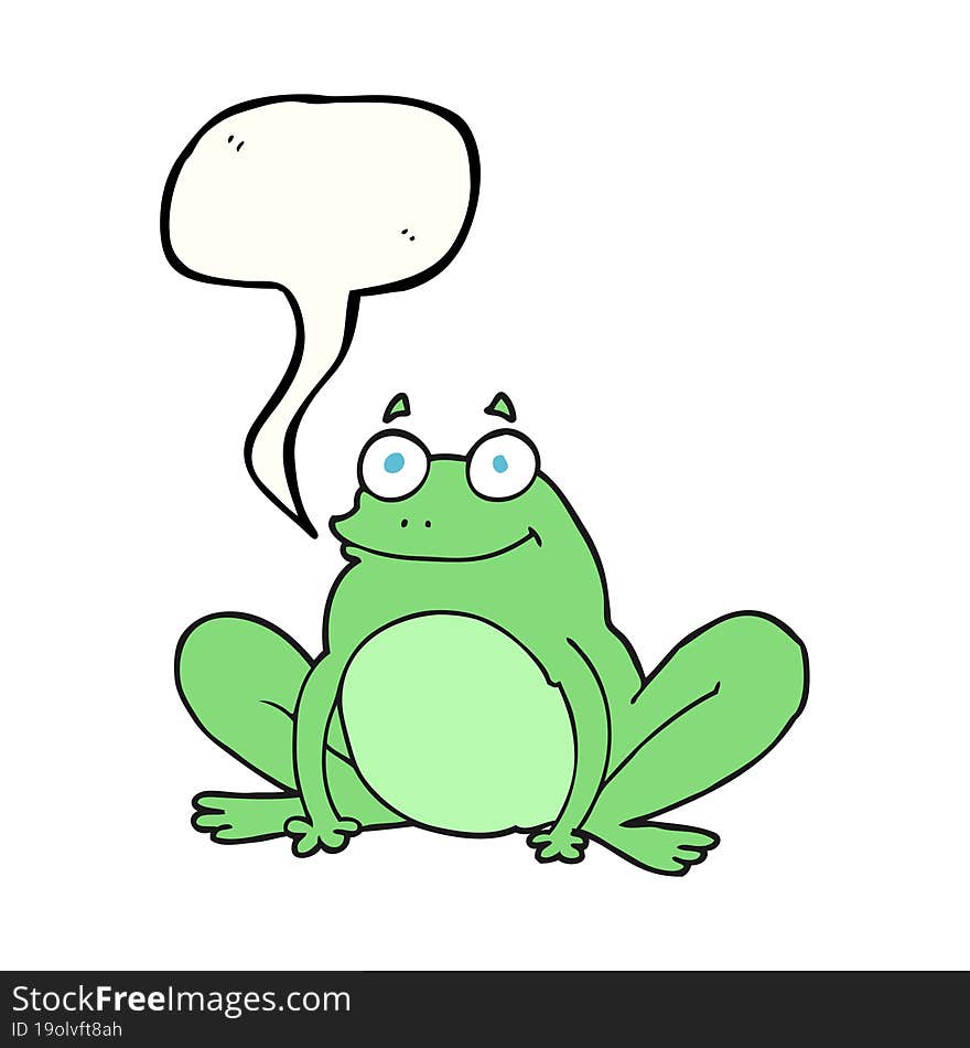 speech bubble cartoon happy frog