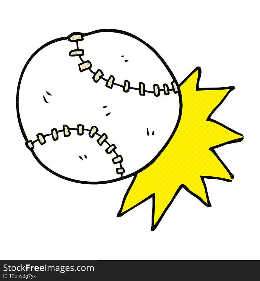 cartoon baseball ball