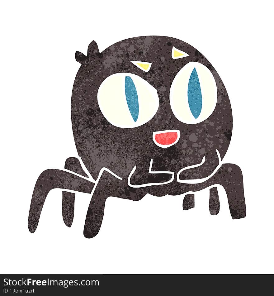 retro cartoon spider