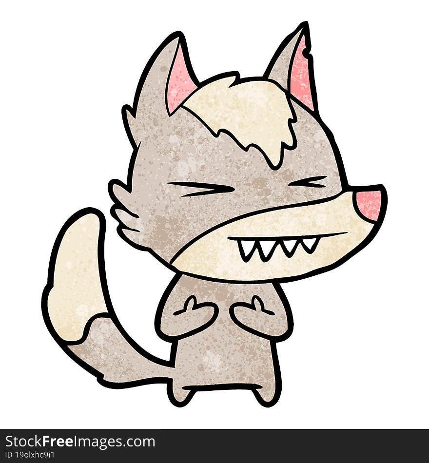 angry wolf cartoon. angry wolf cartoon