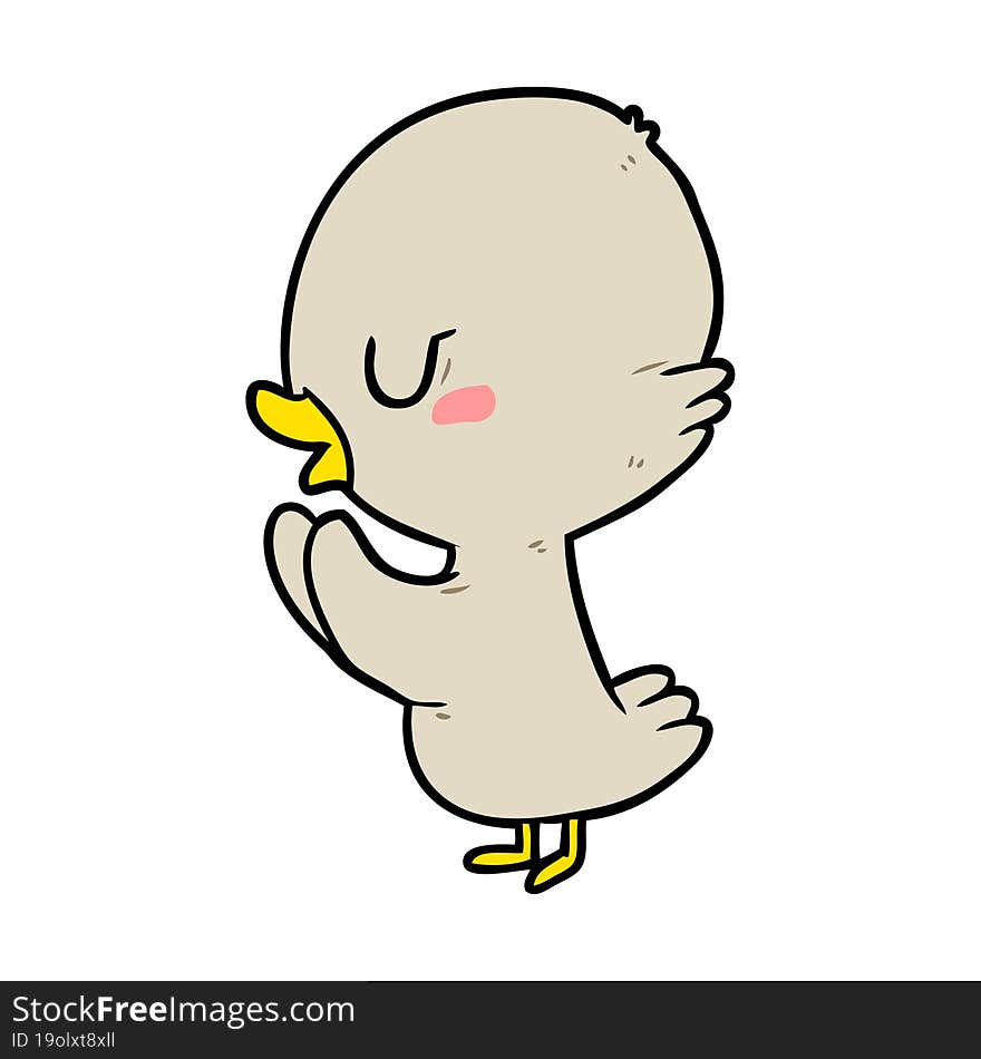 cute cartoon duckling. cute cartoon duckling