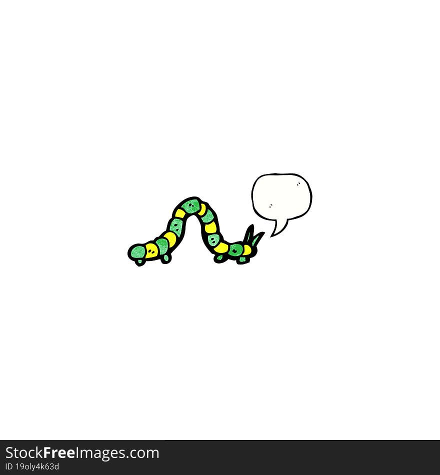 cartoon crawling caterpillar