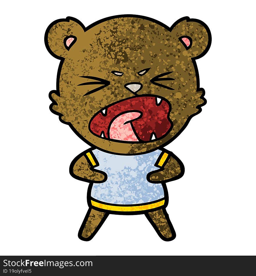 angry cartoon bear. angry cartoon bear