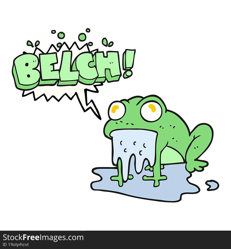 speech bubble cartoon gross little frog