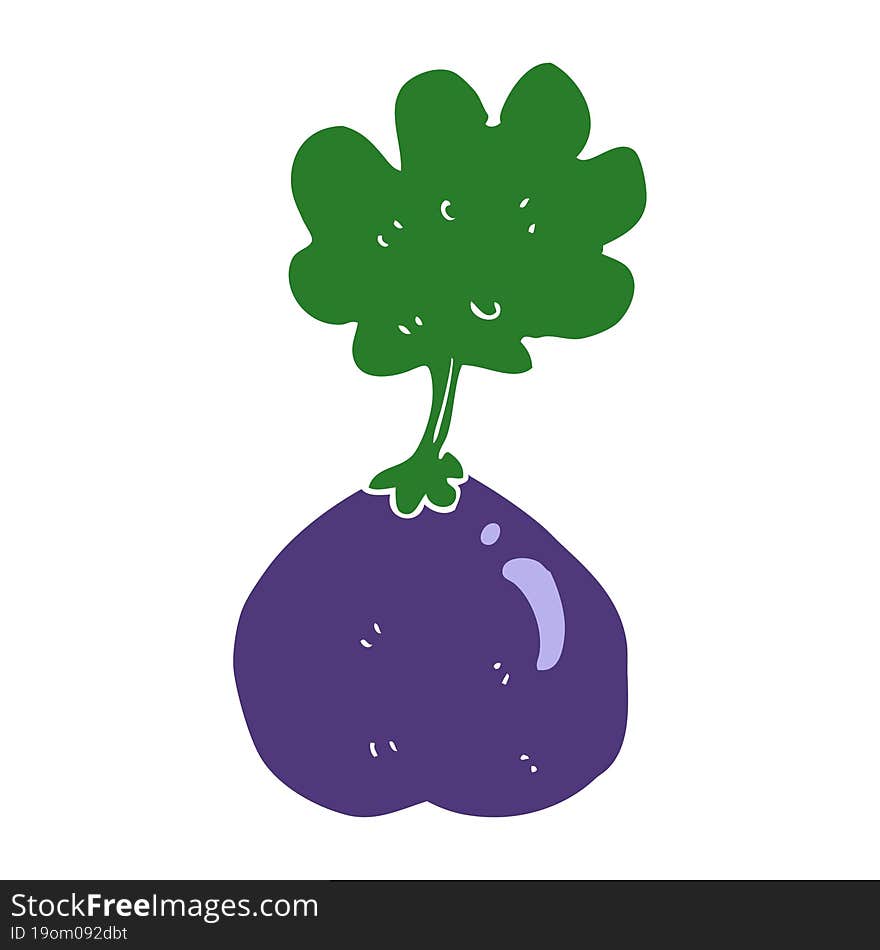 Flat Color Style Cartoon Vegetable