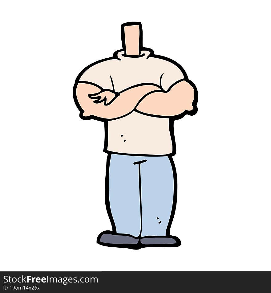 cartoon body with folded arms (mix and match cartoons or add own photos