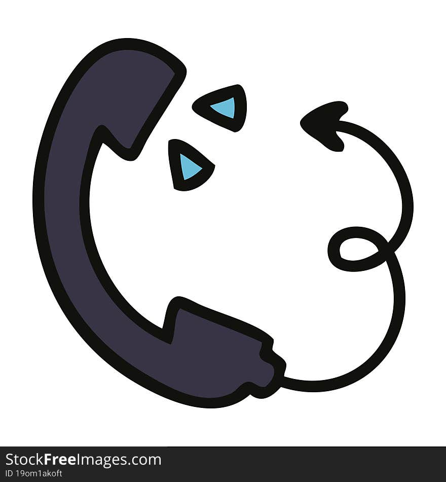 Cute Cartoon Telephone Handset