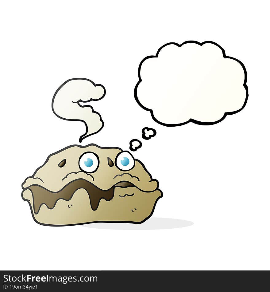 thought bubble cartoon hot pie