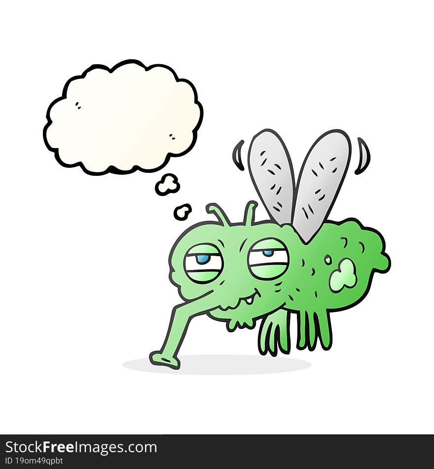 Thought Bubble Cartoon Fly