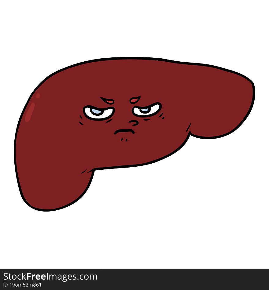 cartoon liver. cartoon liver