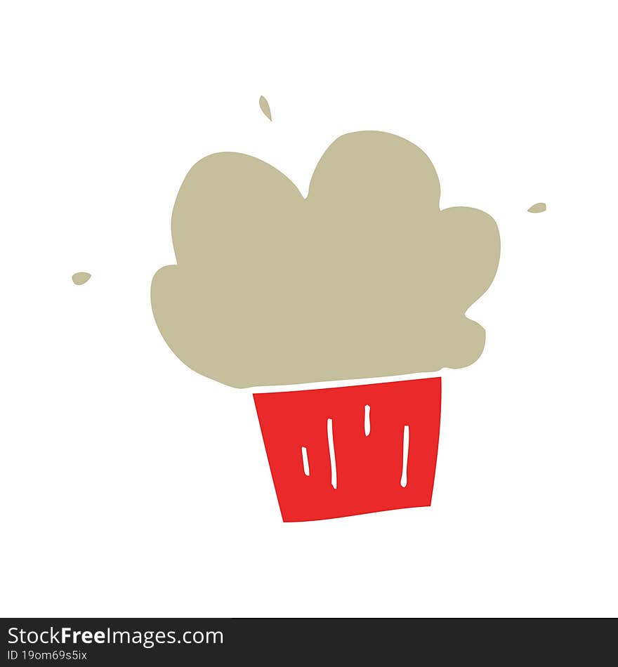 flat color style cartoon muffin