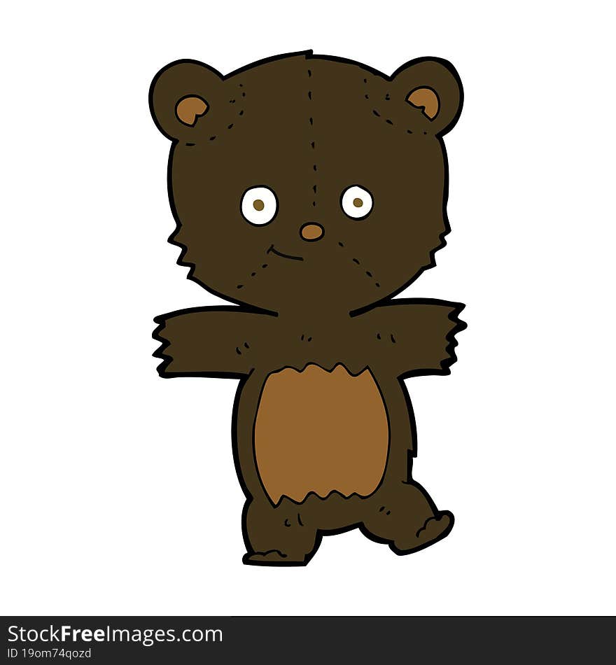 Cartoon Cute Black Bear