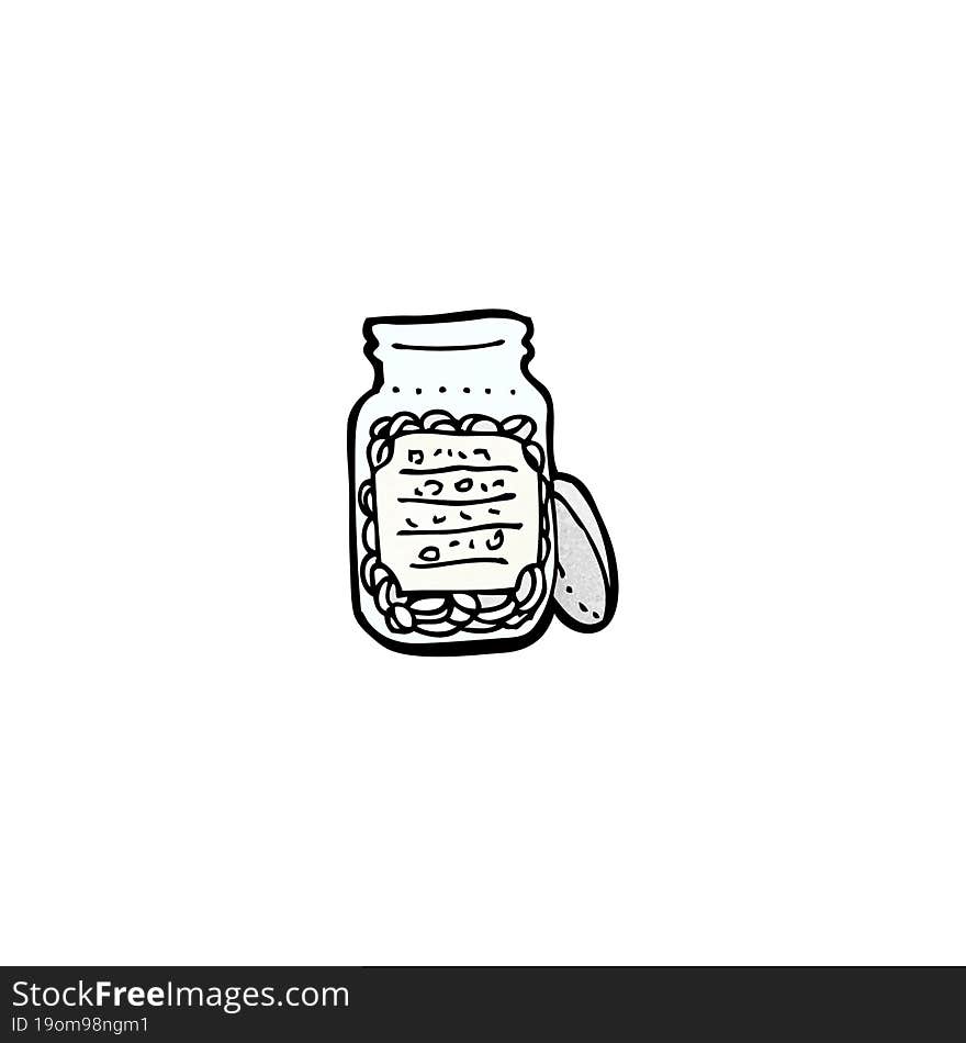 Cartoon Jar Of Pills