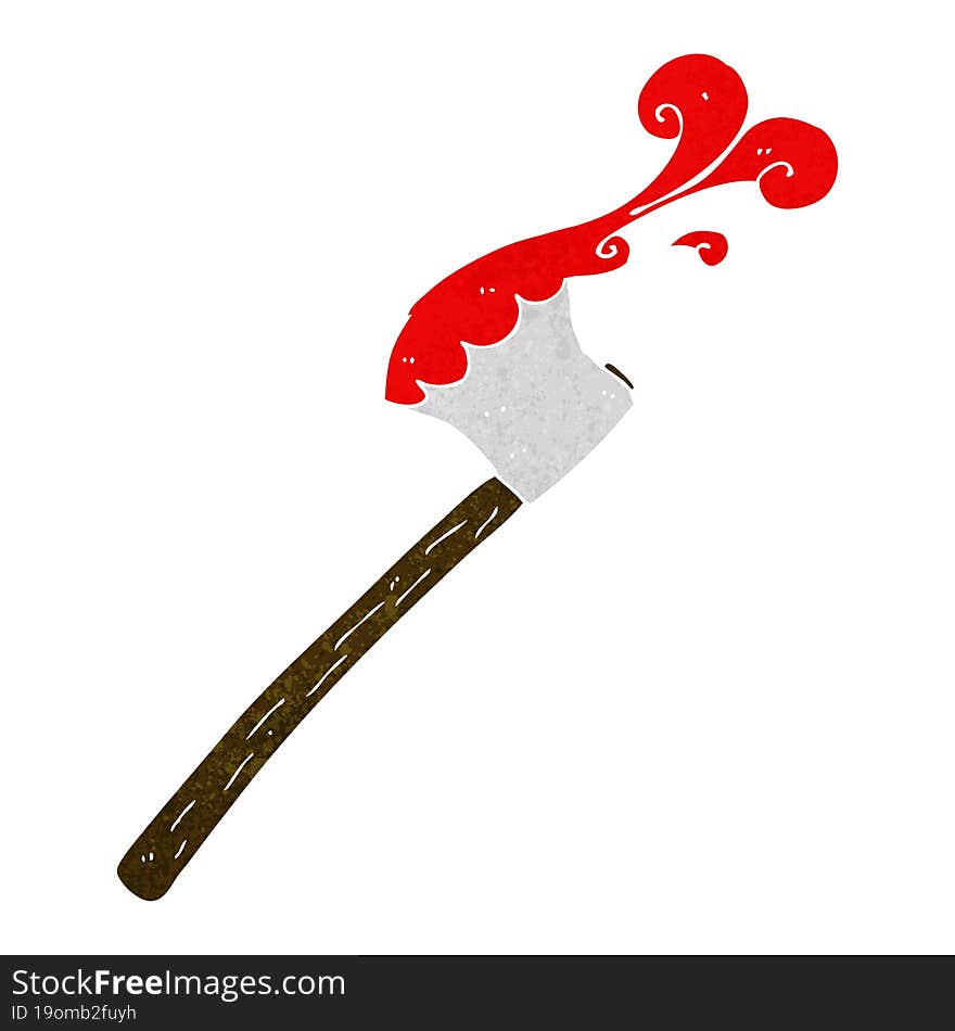 cartoon bloody axe