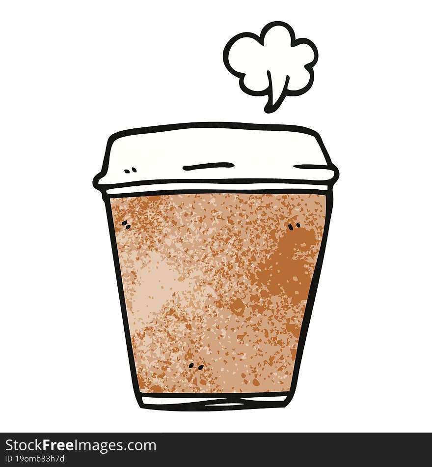 cartoon doodle coffee cup