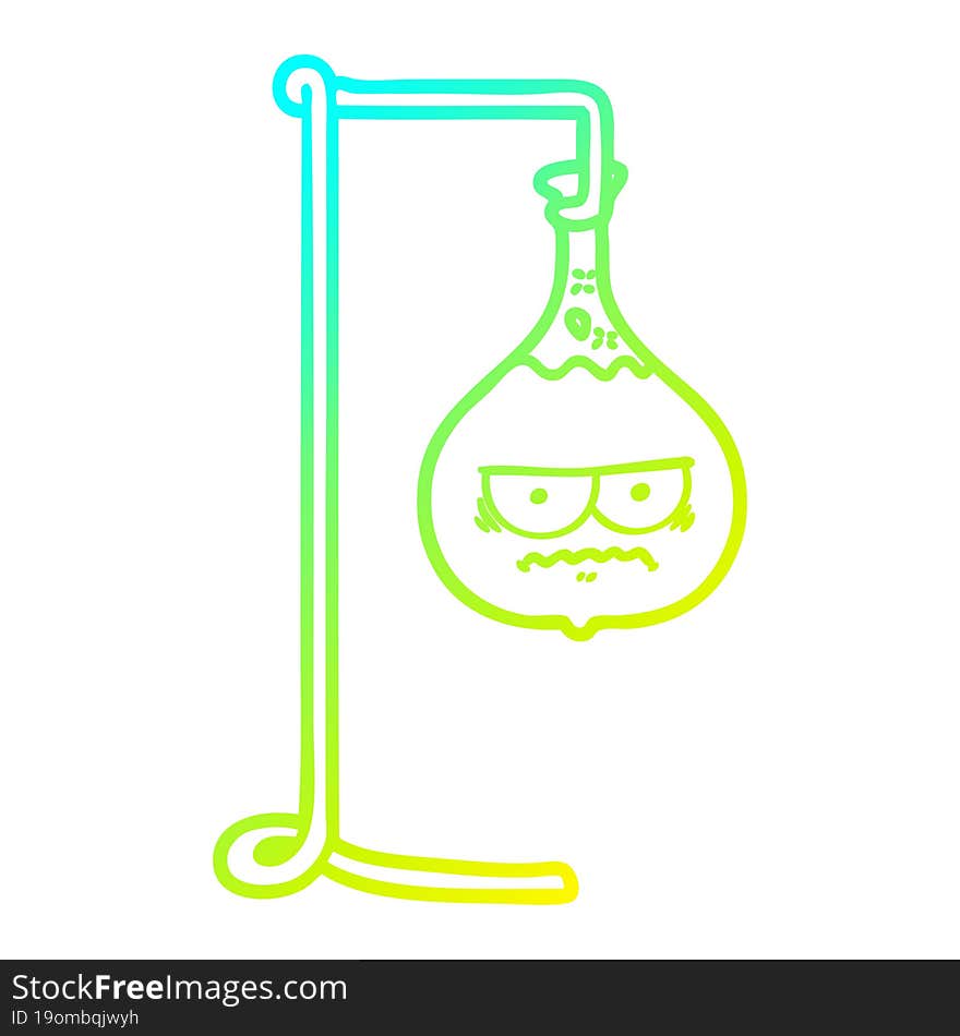 cold gradient line drawing angry cartoon science experiment