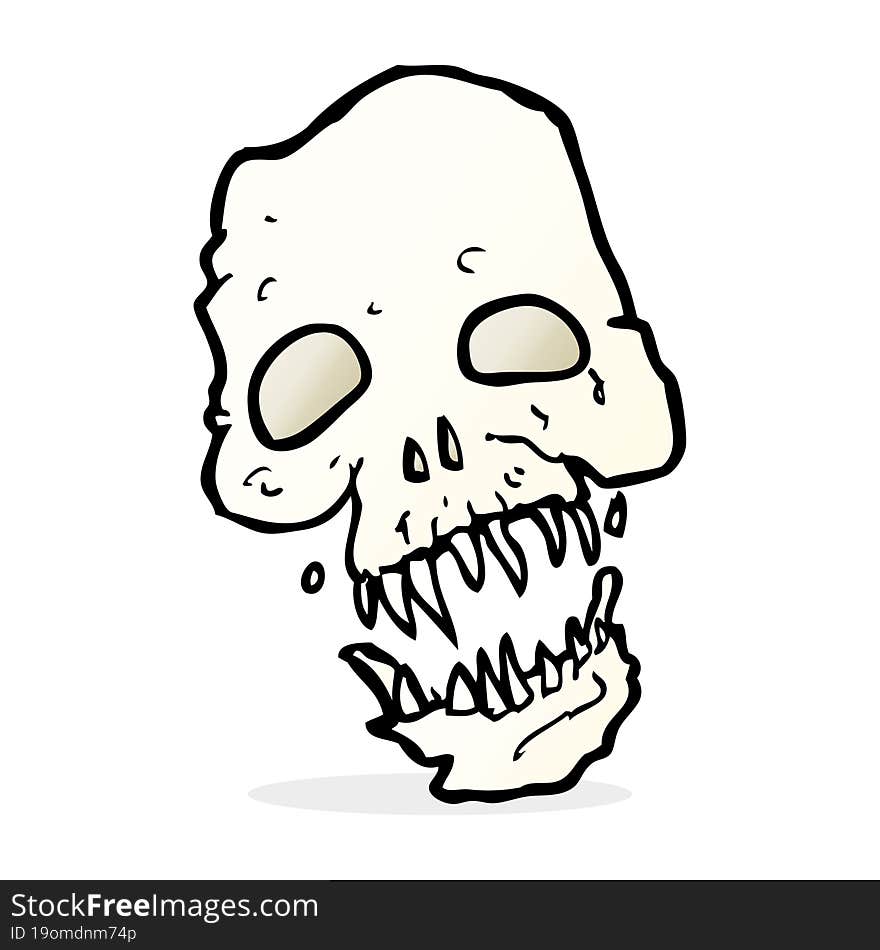 cartoon scary skull