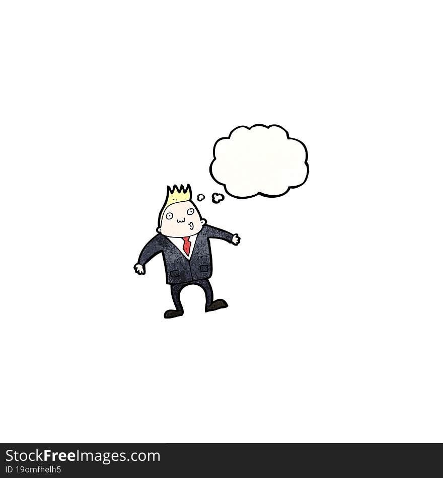 Cartoon Businessman With Idea