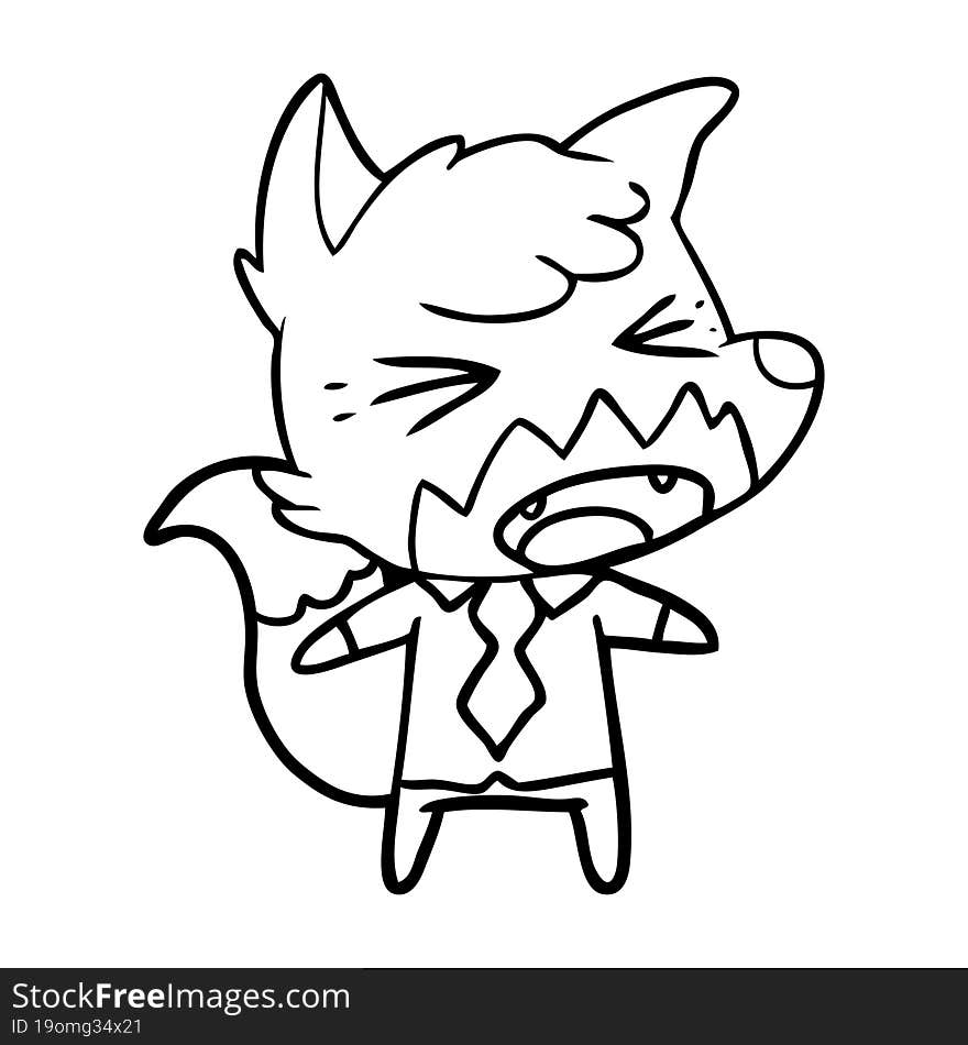 angry cartoon fox boss. angry cartoon fox boss