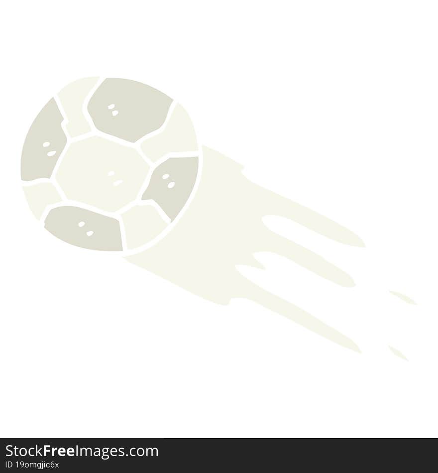 flat color illustration cartoon soccer ball