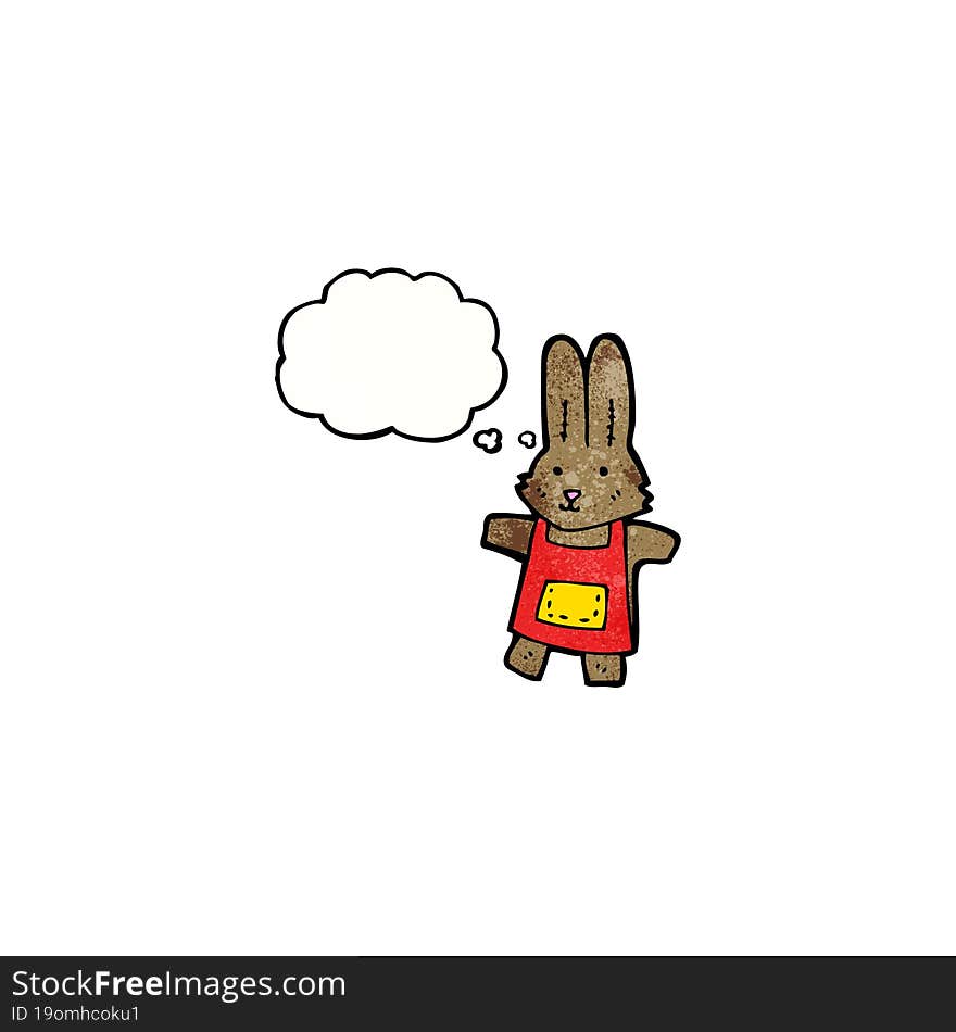 Cartoon Bunny With Thought Bubble