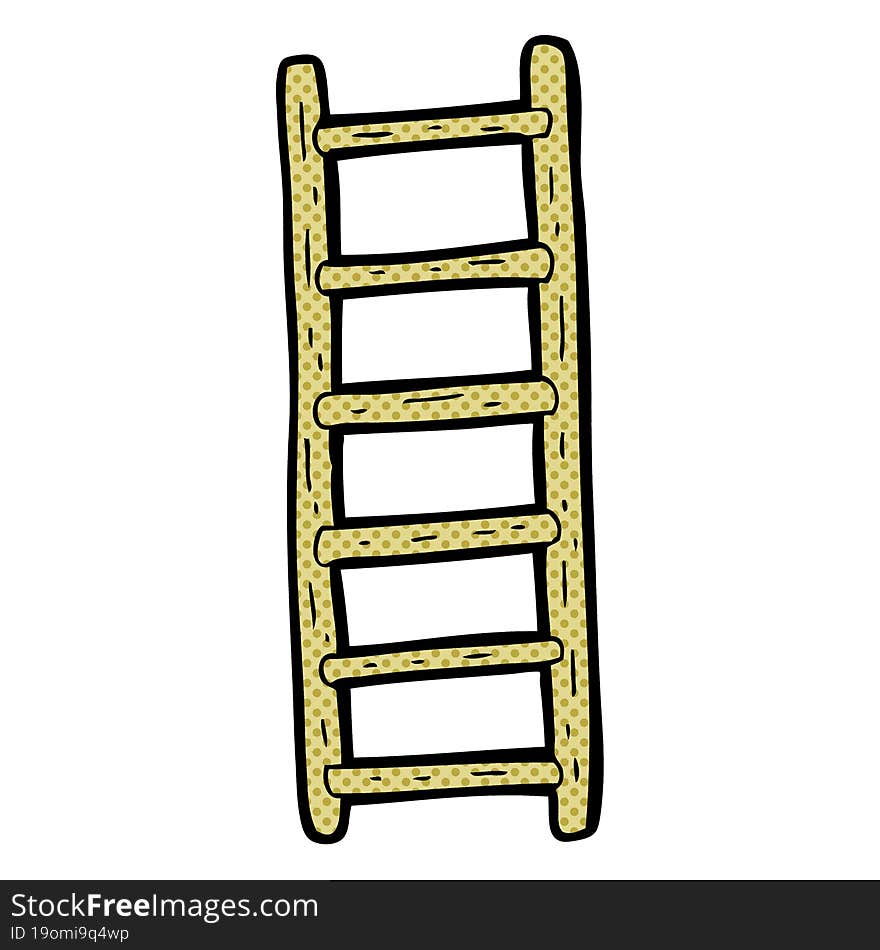 freehand drawn cartoon ladder