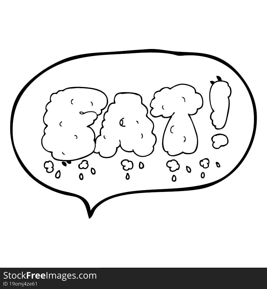 Speech Bubble Cartoon Fat Symbol