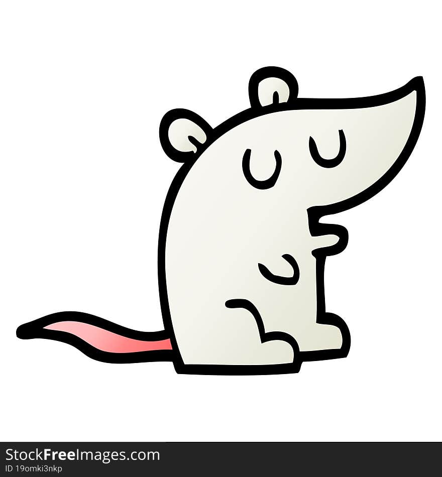 Vector Gradient Illustration Cartoon Mouse